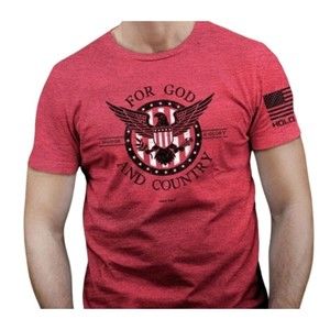 HOLD FAST Size Mens L Red T-Shirt For God and Country - New without Tags